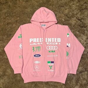 Kim Krueger Valentines Day Full Zip Logo Hoodie Size Large
